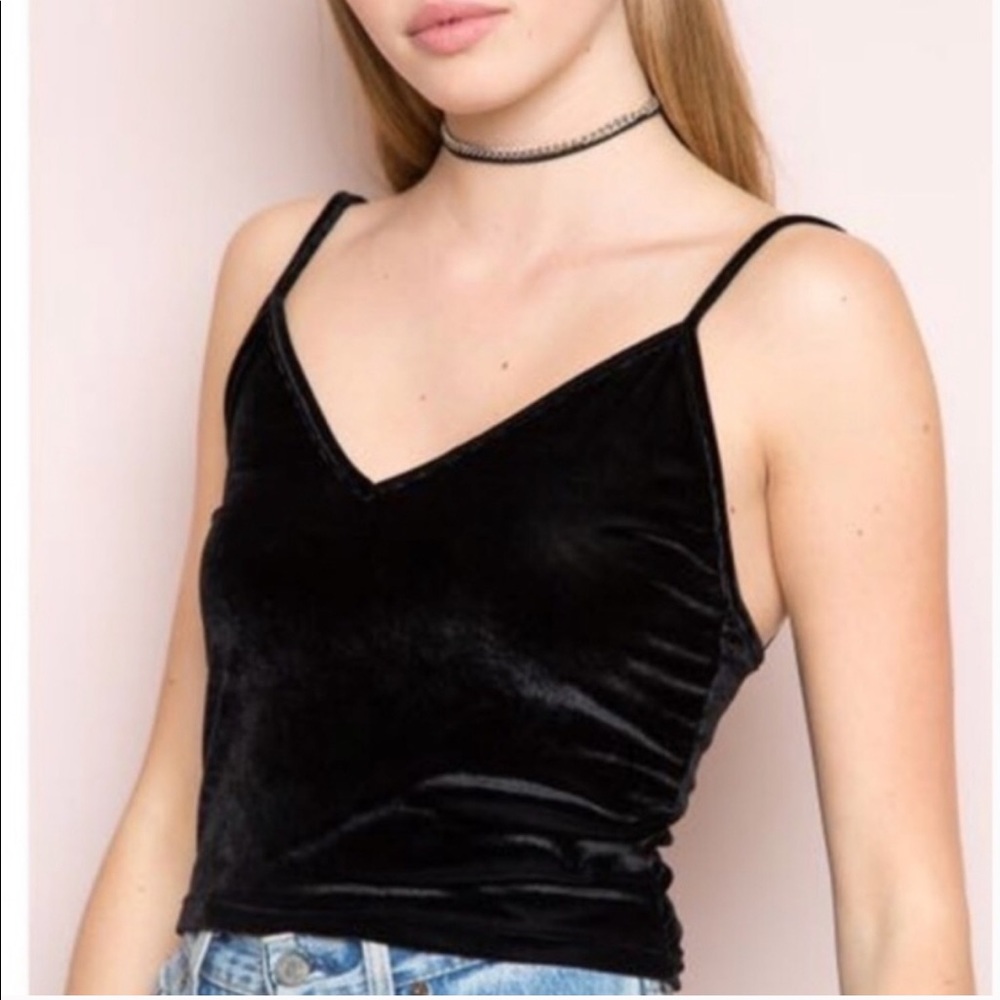 Brandy Melville Black Velvet Tank